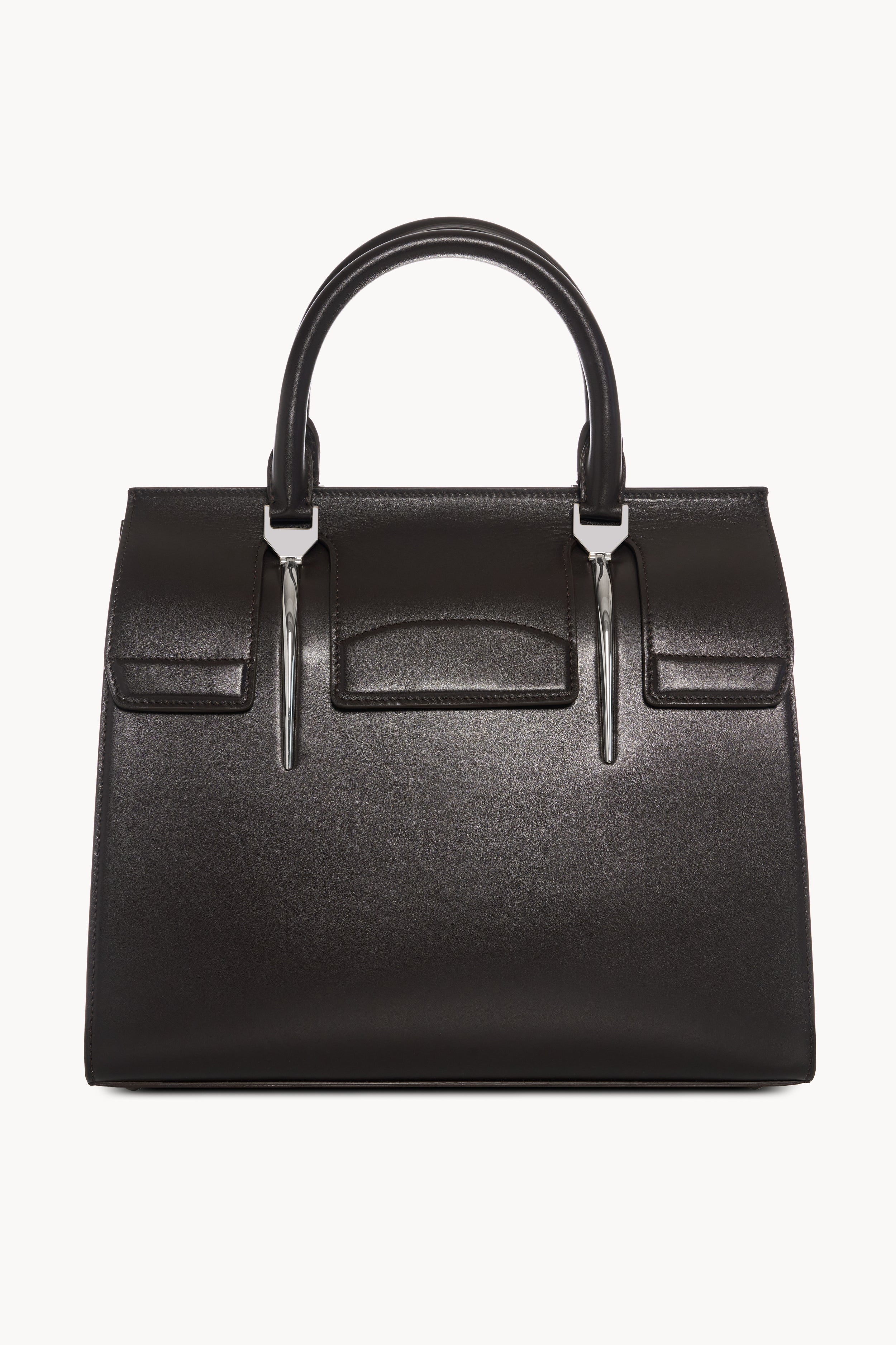 Chocoloate Shopping bag with flap closure