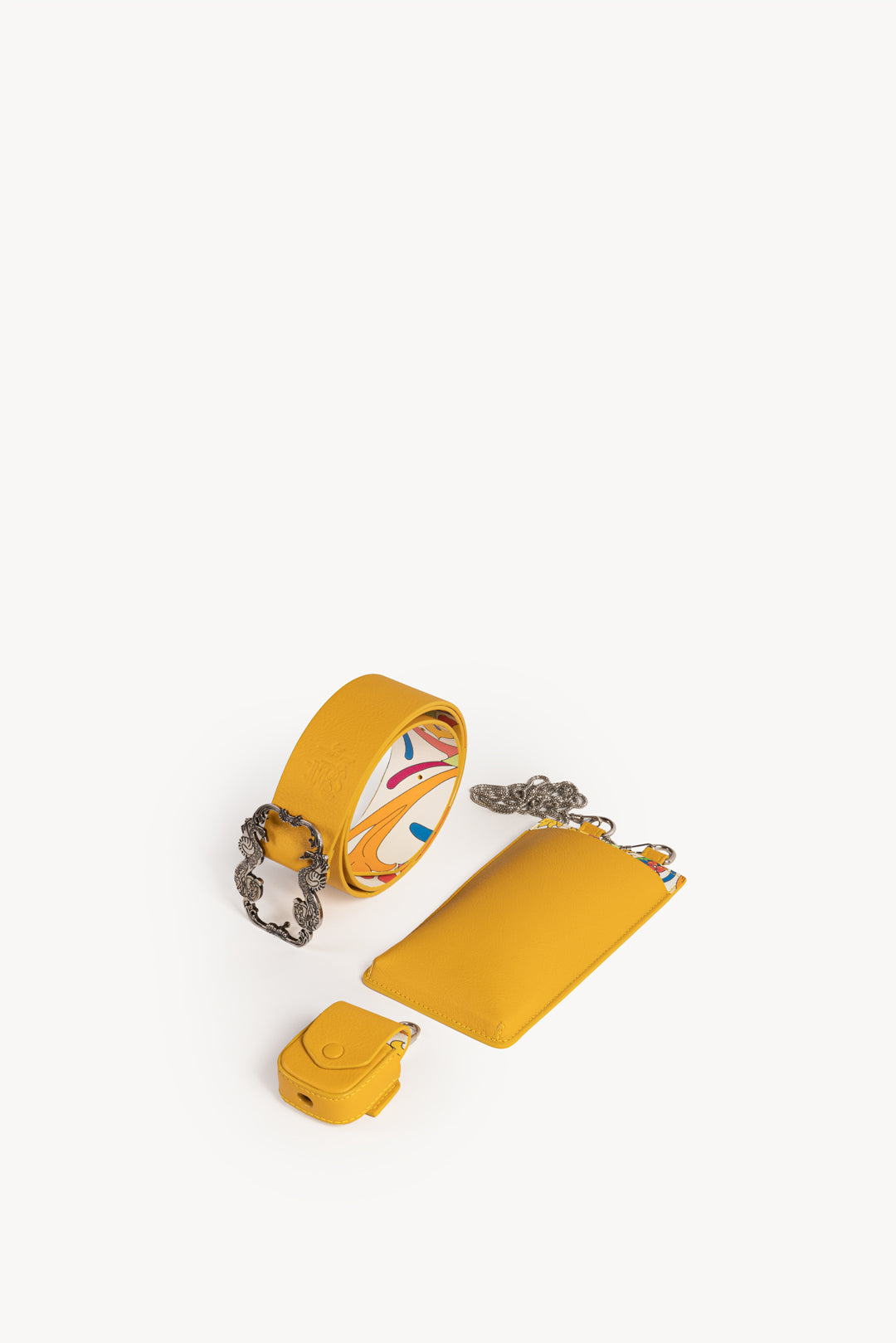 Belt with Airpods and Phone case - Yellow