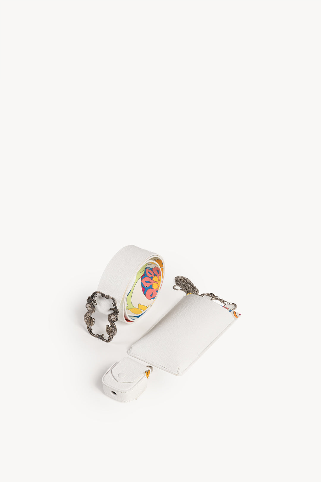 Belt with Airpods and Phone case - White