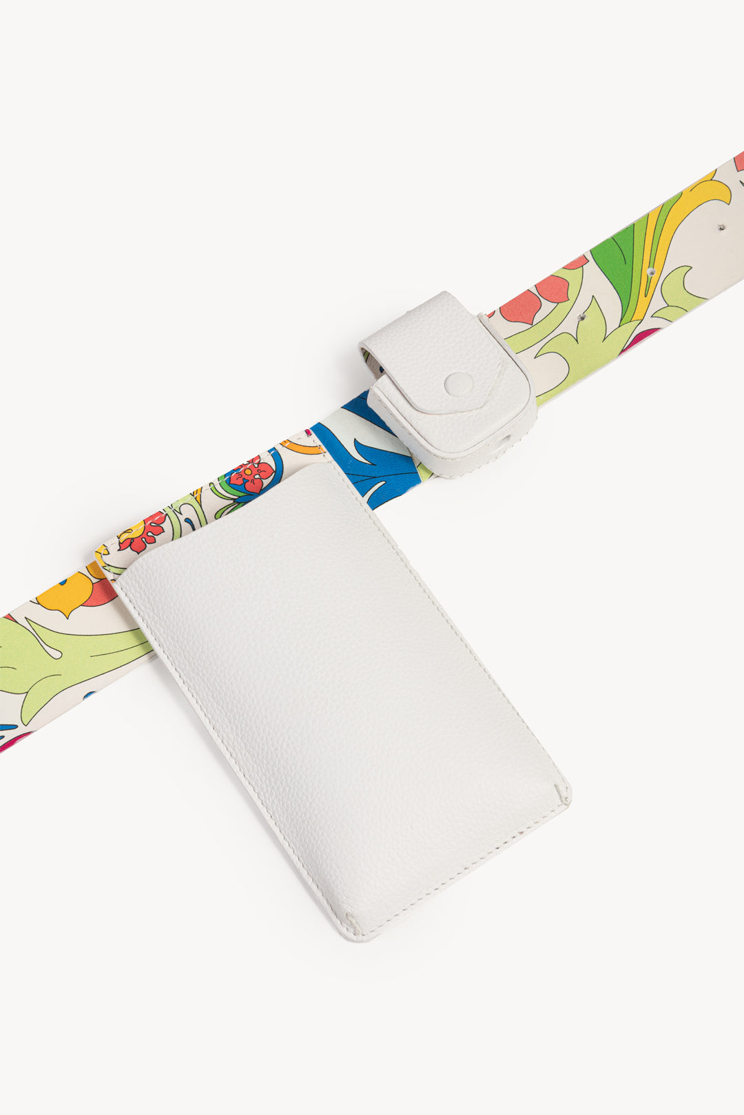 Belt with Airpods and Phone case - White