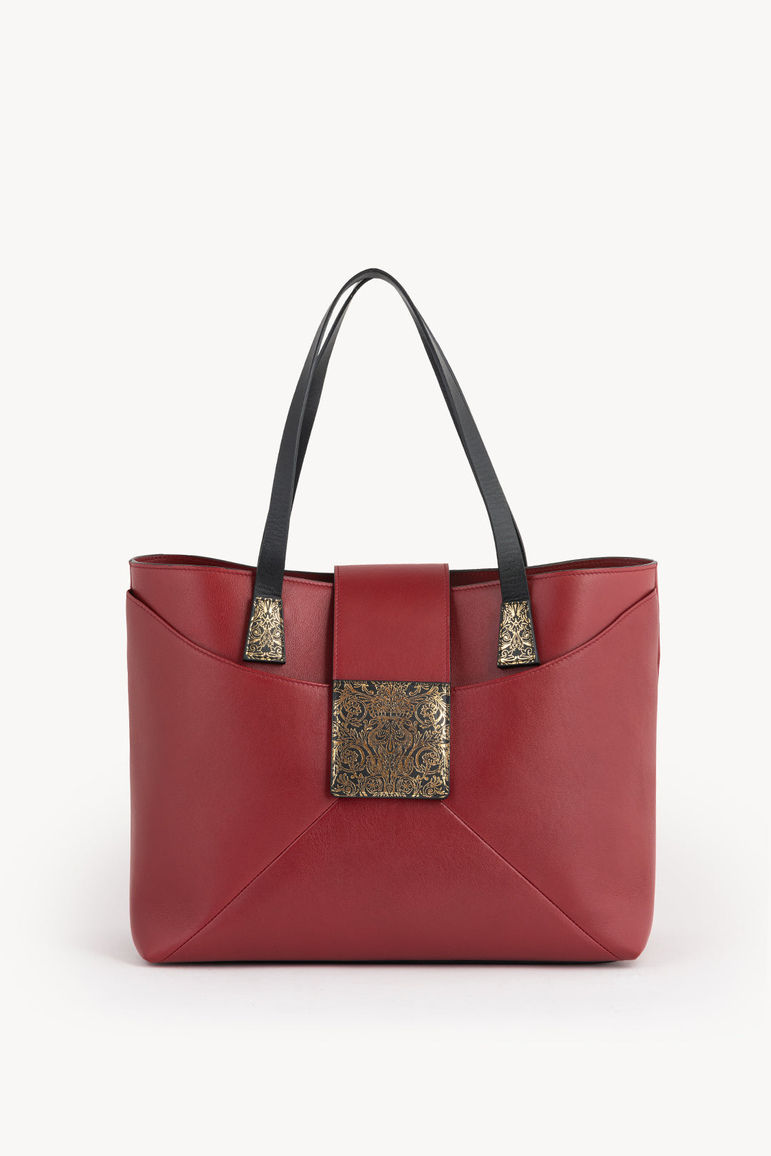 Shopping bag in leather - Red