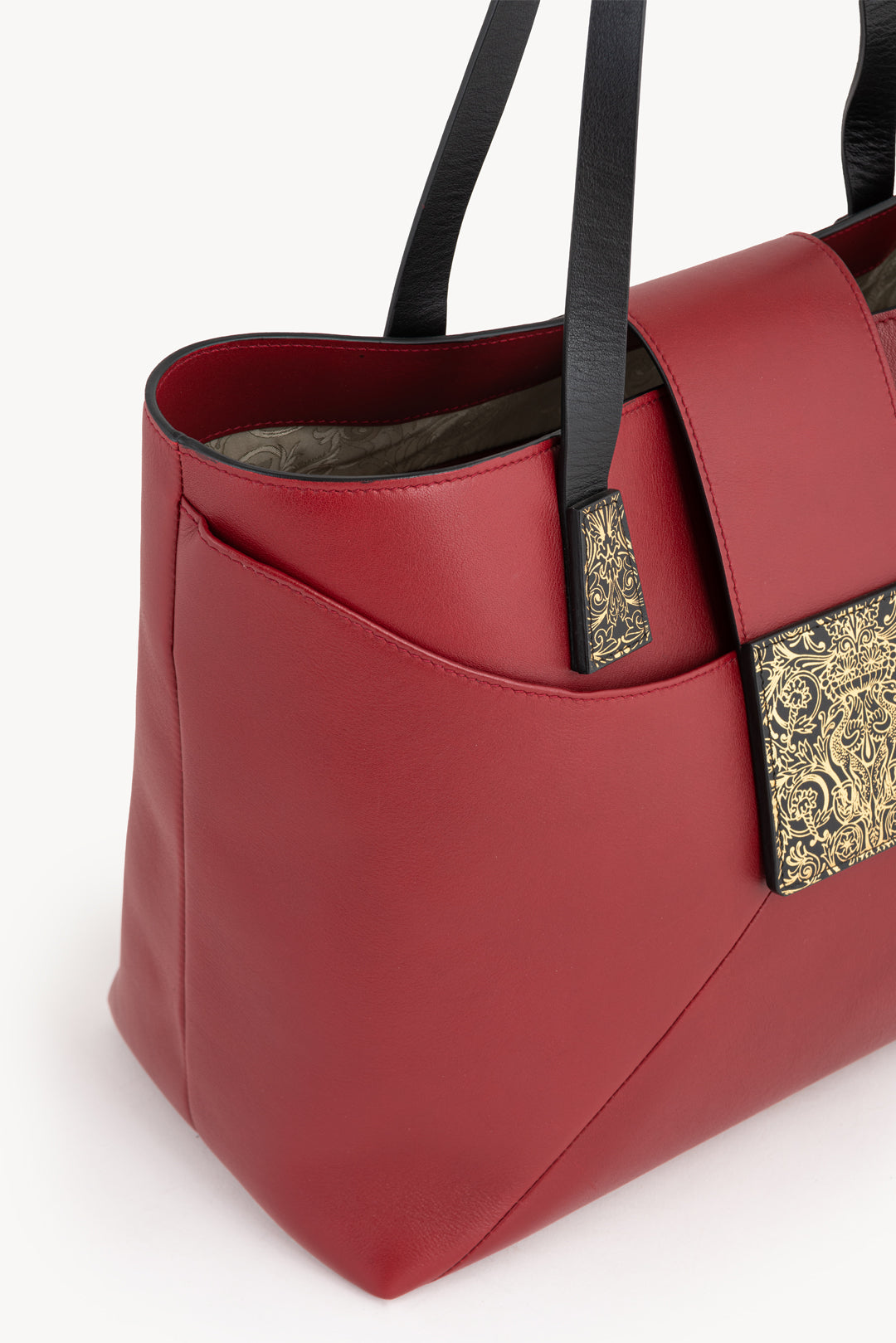 Shopping bag in leather - Red