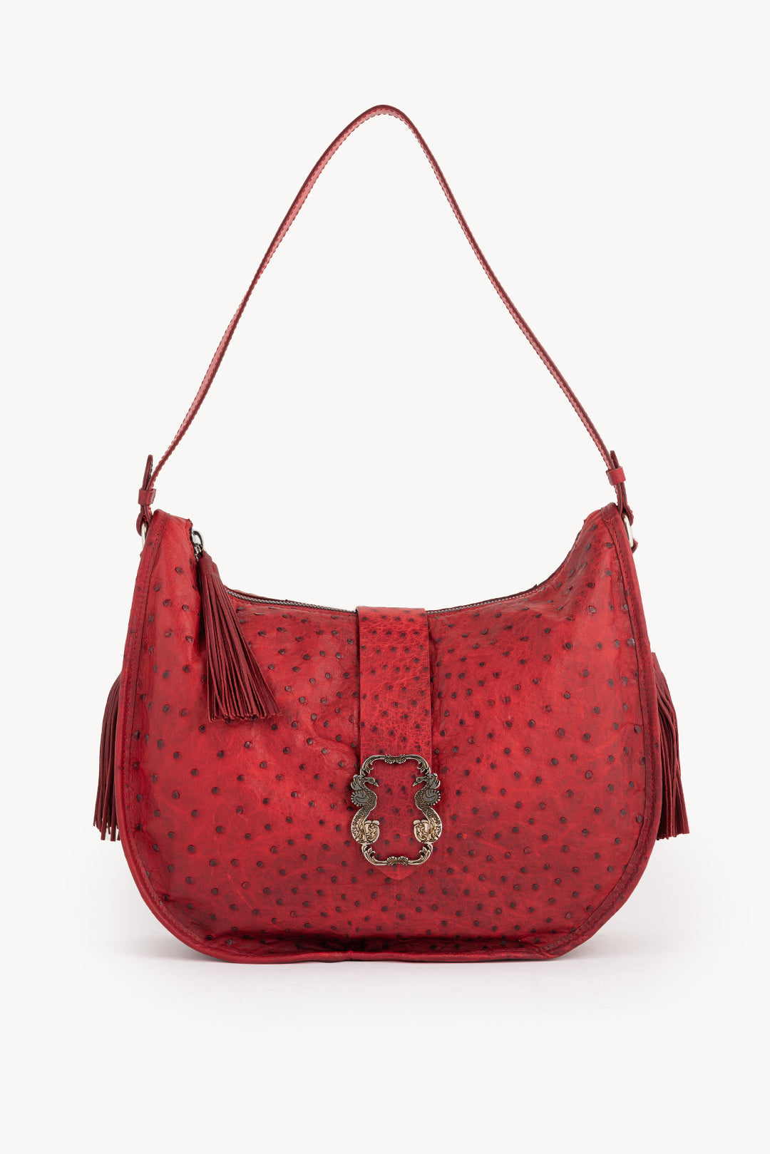 Hobo bag exotic leather - Red