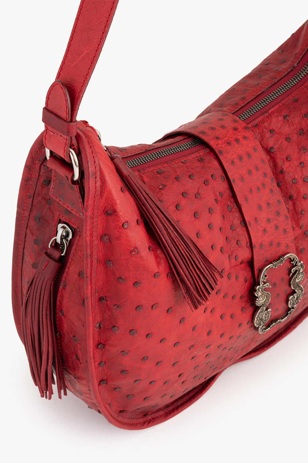 Hobo bag exotic leather - Red