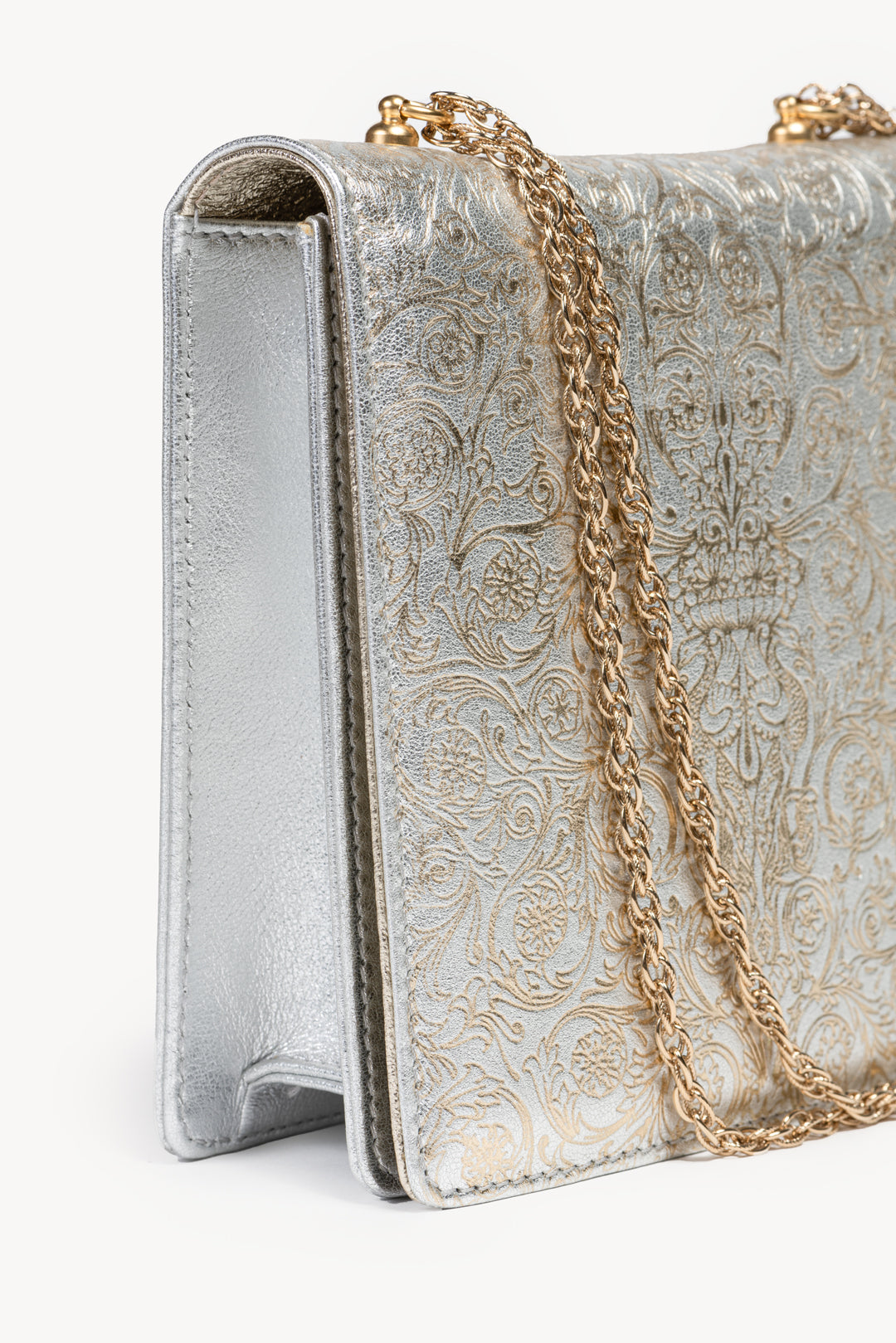 Exclusive decorated clutch bag - Silver