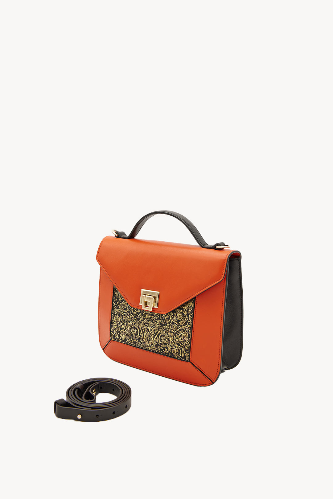 Mini handbag - Orange and Gold