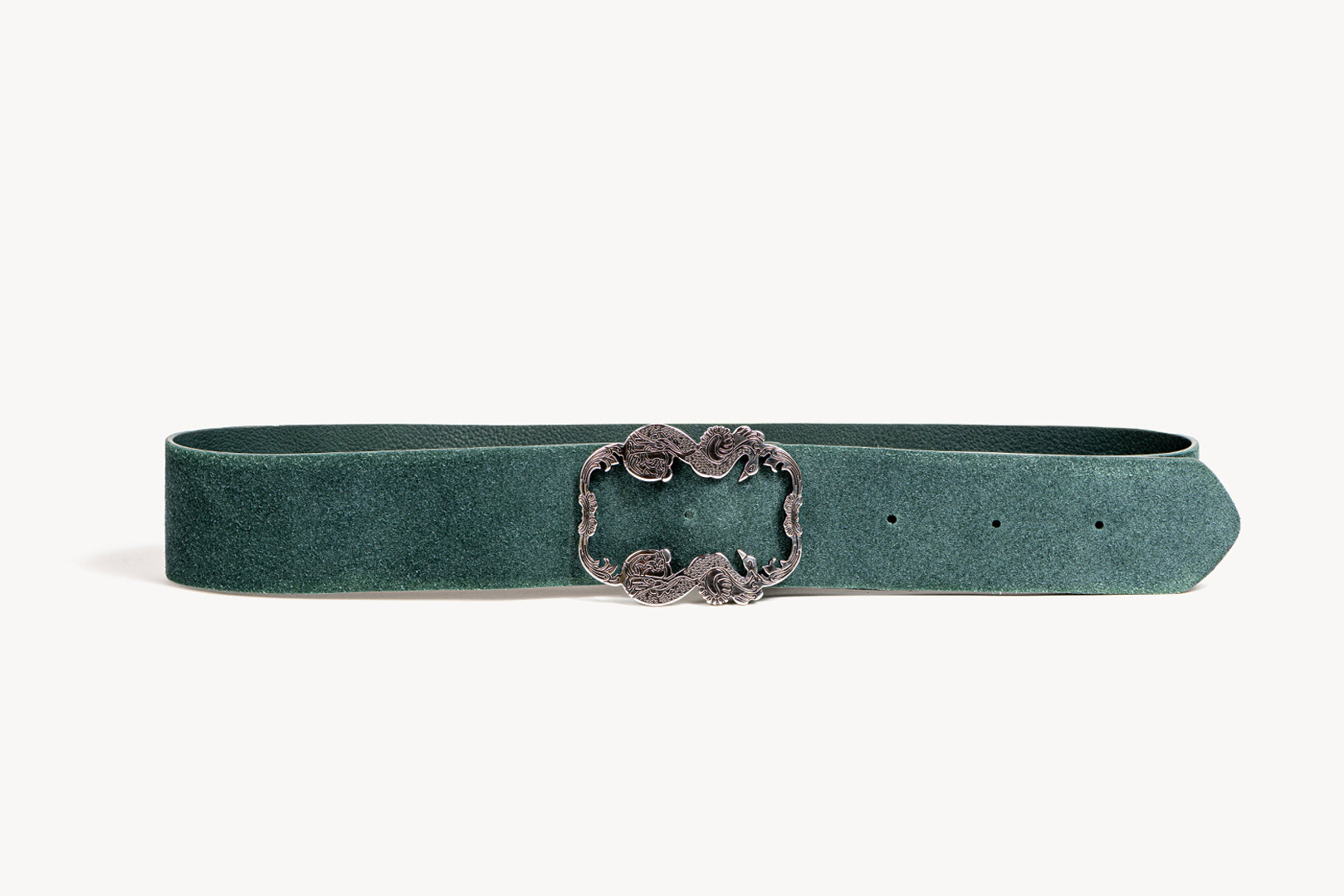 Leather belt - Deep Green